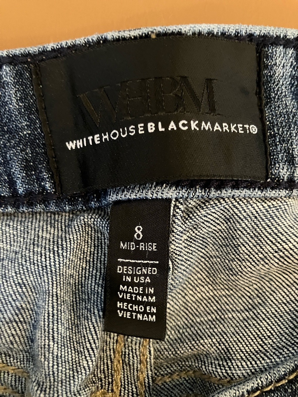 White House Black Market Medium Blue Straight-Leg Women's Jeans - Picture 2 of 9